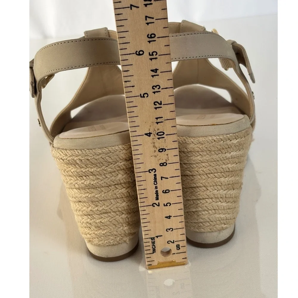 Cole Haan Beige Espadrille Wedge Sandals